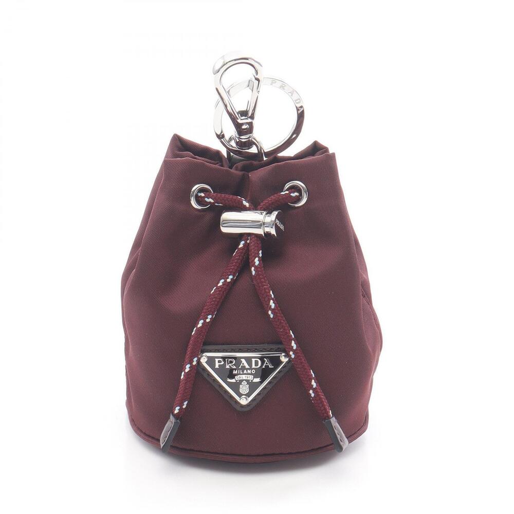 Prada Re Speedlock Charm Accessory Bordeaux Purple Brown New